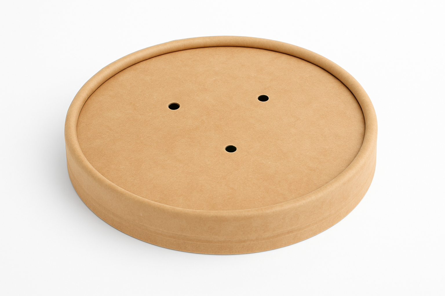 26-32oz Paperboard Vented Lid For Soup Container Kraft