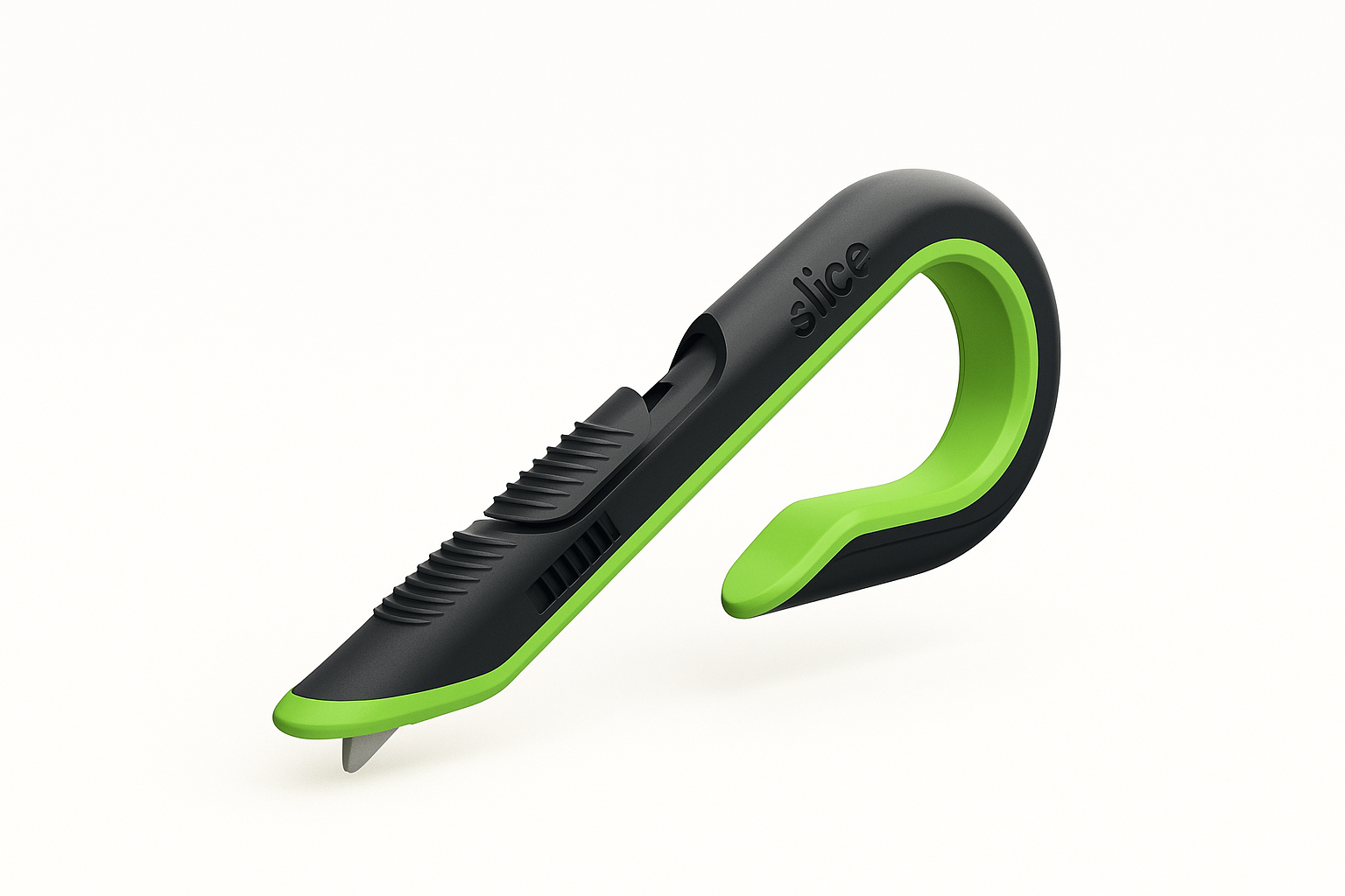 Slice Box Cutter Auto Retractable Green/Black