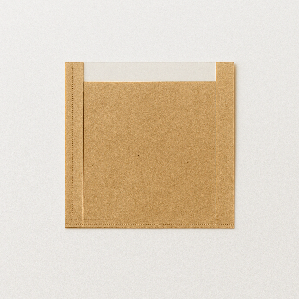 210x210mm Compostable Film Fronted Bags Kraft