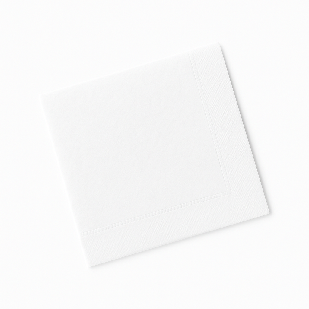 White Cocktail Napkins 23x23cm