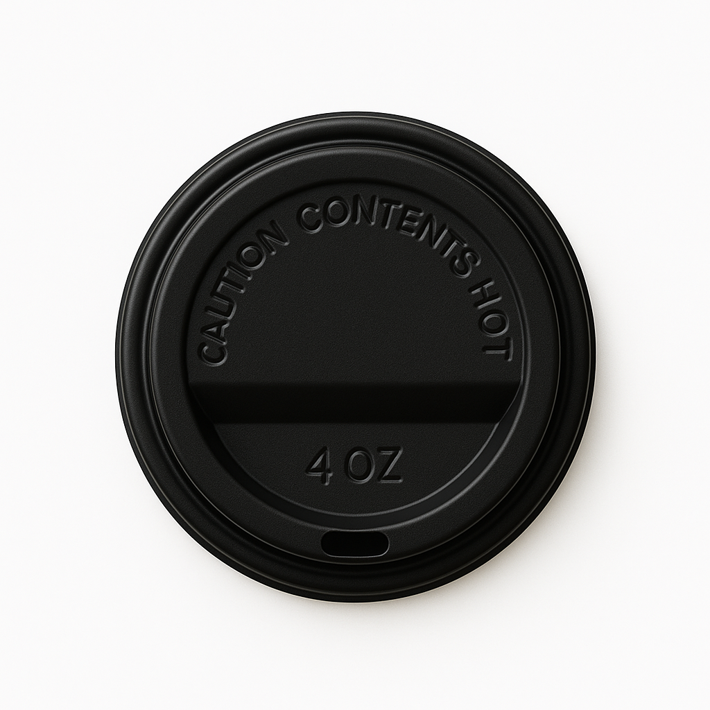4oz Lid For Paper Cup Black