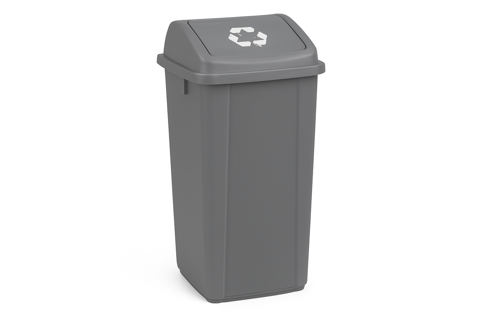 Slim Grey Recycling Bin 60ltr