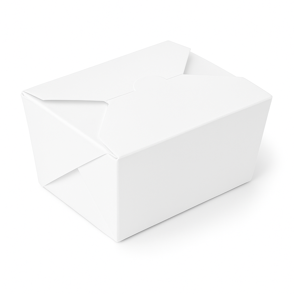Disposable Paperboard Food Boxes #1 - 750ml - White