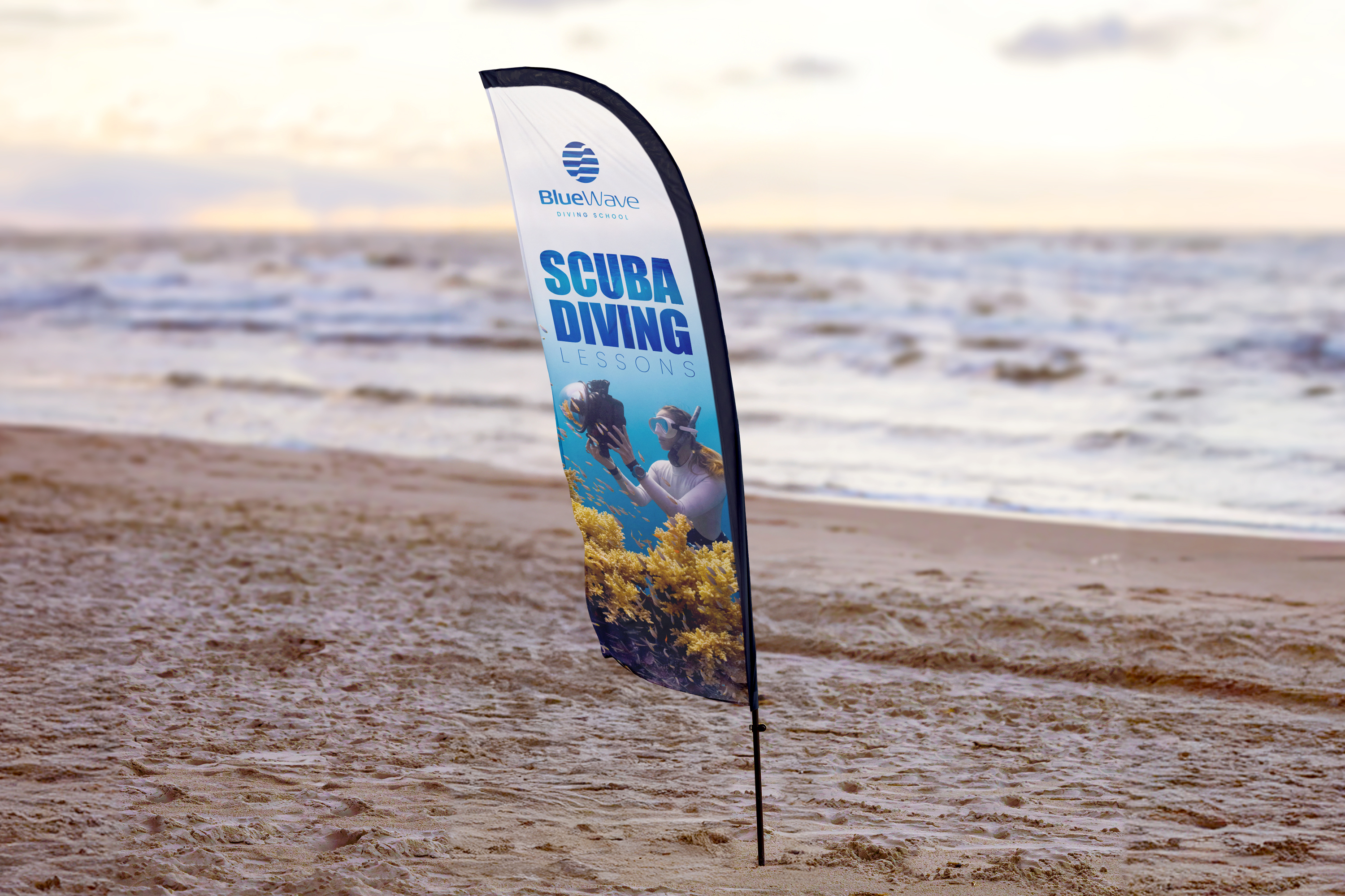Small Feather Flag - (1860mm x 630mm)